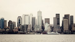 Bay Seattle cityscapes Elliot skyscapes