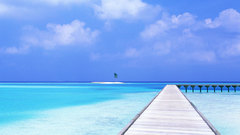 Beach blue ocean crystal sandy tropical awesome 1600