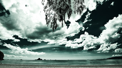 Beach Cloudy monochrome awesome