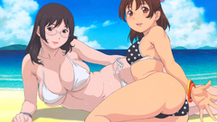 Beaches ecchi meganekko swimsuits
