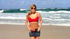 Beaches mariah carey bikini Malibu denim shorts