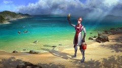 Beaches mass effect mordin solus seashells artwork video games