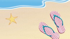 Beaches sandals seastars