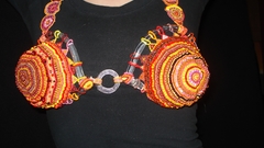 Beaded bra front high