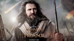 Beard Liam Neeson staff Zeus wrath of the titans movie posters