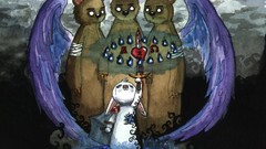 Bears paintings symbolism angels Bunnies surreal