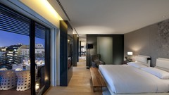 Beds pillows interior design hotel room