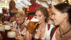 Beers woman germany cleavage