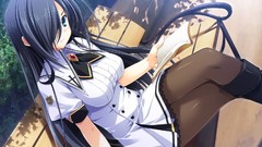 Bench Anime anime girls blue eyes tights sharin no kuni 