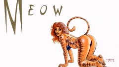 Bent over Tigra (Comics)