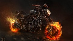 Bike Ghost Rider artwork Yamaha VMAX
