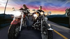 Bikers cartoons roads