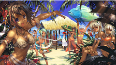 Bikini Anime beach girls