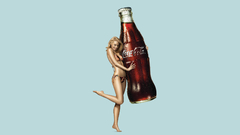 Bikini coca-cola shrunken woman