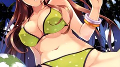 Bikini hentai spread legs pussy through clothing