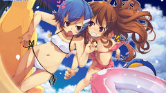 Bikini panties bra blue