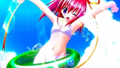 Bikini redheads Ribbons stomach