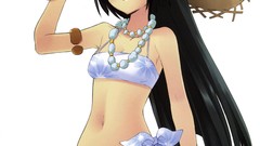 Bikini summer long hair