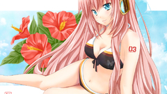 Bikini vocaloid blue eyes