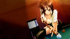 Billiards tables anime girls