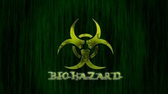 biohazard Green digital art Biohazard (Sign) green background