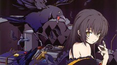 Birds anime girls black hair original characters scans Aka Ringo