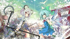 Birds blue eyes cirno