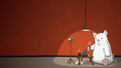 Birds cats tea David