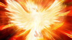 Birds fire phoenix fantasy art artwork flame painter