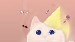 Birthday pink light cats party presents handmade drun