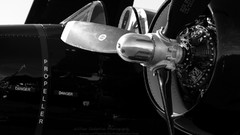 Black Aircraft aviation airplane prop engine