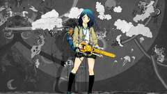 Black and white blue