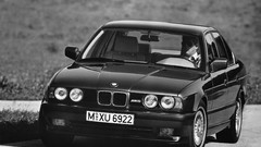 Black and white BMW M5 E34
