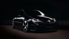 Black and white cars black cars Volkswagen GTI