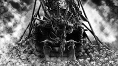 Black and white chaos gods skulls warhammer video games khorne