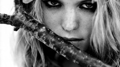 Black and white eyes woman faces blondes erin heatherton 