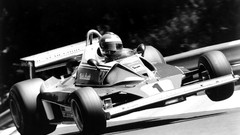 Black and white Ferrari formula one Niki Lauda