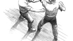 Black and white fight