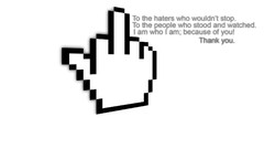 Black and white fingers personal Quotes haters