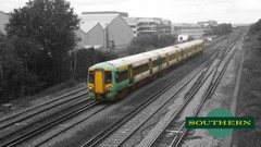 Black and white Green Class railway southern emu selective 