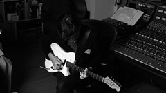 Black and white guitars stratocaster