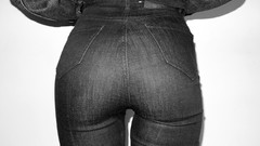 Black and white jeans models photo shoot Ali Michael