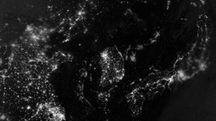 Black and white lights Asia Earth Korea NASA outer space night 