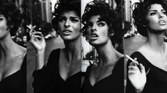 Black and white lips classy Celebrity fashion smoking famous