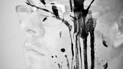 Black and white Men paint Birds glasses three portraits double 