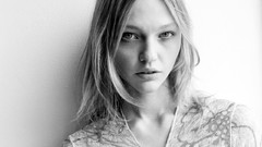 Black and white monochrome blondes models Sasha Pivovarova