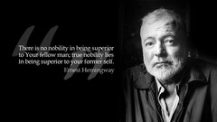 Black and white monochrome Quotes grayscale Ernest Hemingway