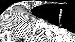 Black and white outer space biomega surealism