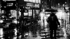 Black and white rain