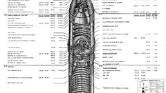 Black and white Saturn rocket white background cut Boeing 